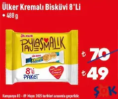 ÜLKER KREMALI BİSKÜVİ 8'Lİ 488 G